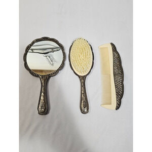 Vintage Godinger Silver Plated Comb-Brush-Mirror Set